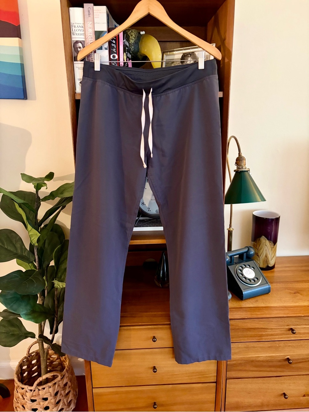 Figs Gray Drawstring Wide-Leg Scrub Pants